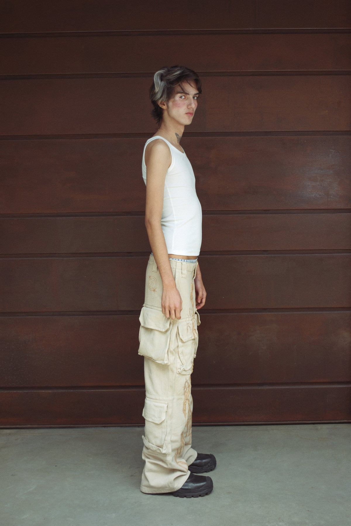 KHAKI CARGO PANTS